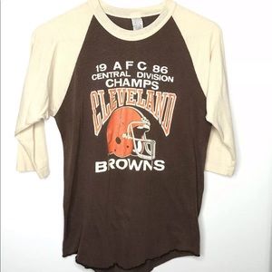 1986 Cleveland Browns AFC Champs Raglan Shirt
